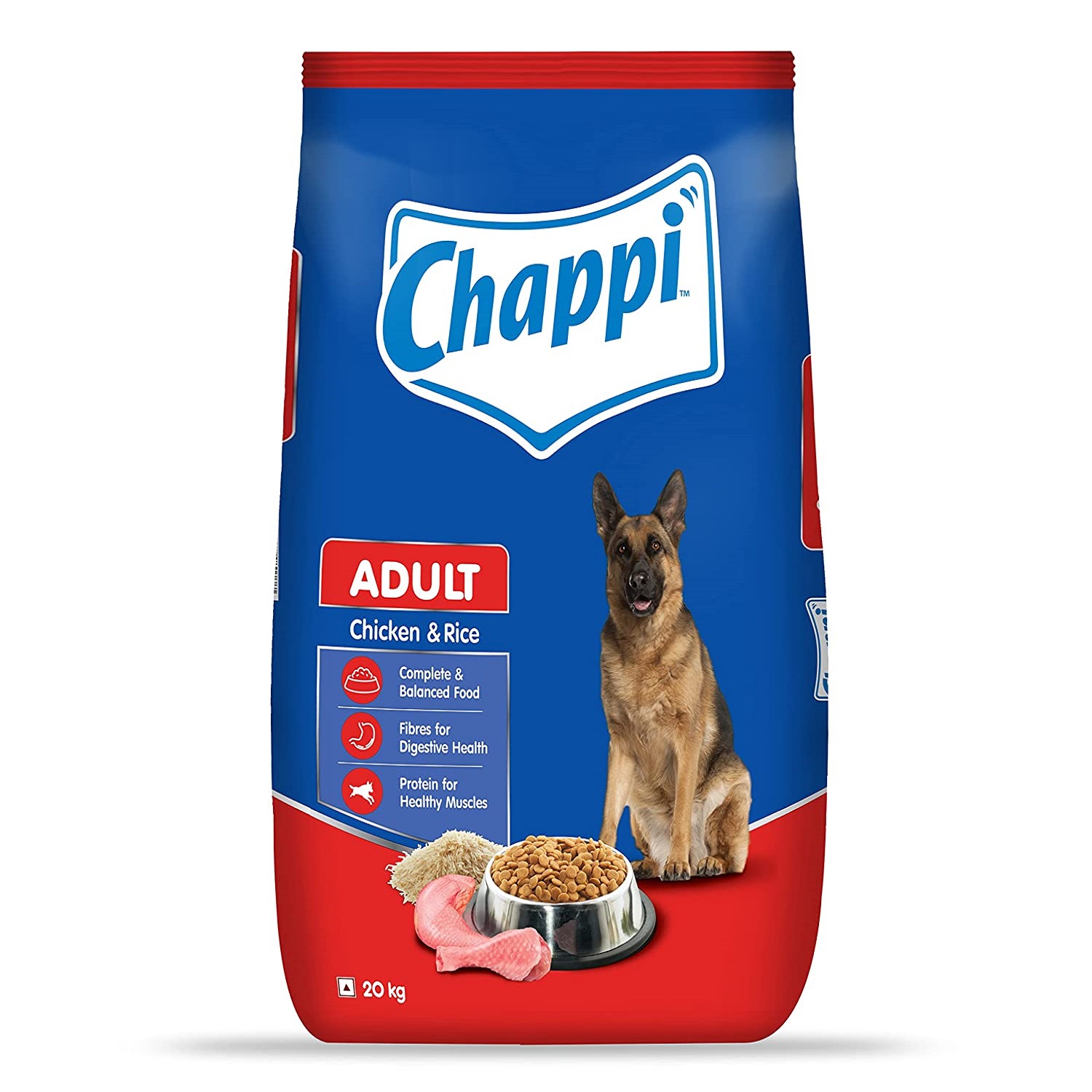Chappi Adult Dry Dog Food, Chicken & Rice Flavour